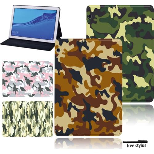 Tablet Cover Case for Huawei MediaPad T3 10 9.6/T3 8.0/T5 10.1/M5 (Lite 10.1 Tablet/10.8 Tablet) - Camouflage Series Tablet Case