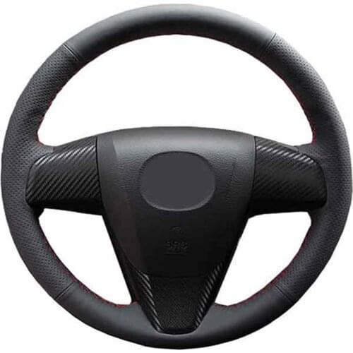 Car Steering Wheel Cover For Mazda 3 Axela Mazda CX-7 CX7 Mazda 5 Customize DIY Steering Wrap Microfiber Leather