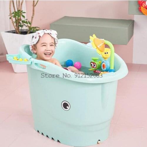 Childrens Bath Tub Large Baby Bath Tub Baby Bath Tub Thickened Bath Tub Can Sit Bath Tub Newborn Products