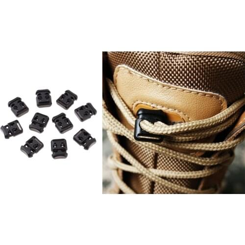 20 Pieces Double Barrel Cord Locks Drawstring Toggle Stopper Sewing Fasteners for Shoelaces Clothing Backpack