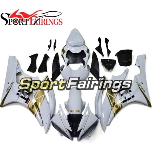 Injection Fairings For Yamaha YZF600 R6 06 07 2006 2007 Plastics ABS Motorcycle Full Fairing Kit Bodywork Gold White Bodywork