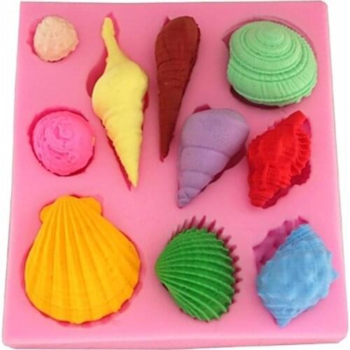 Sea Shell Conch Cake Fondant Cookie Chocolate Cutter Baking Mold Tool