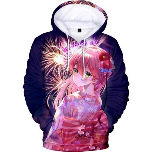 Kawaii HOLOLIVE VTuber Sakura Miko 3D Print Fashion Fall Winer Hoodies Sportswear Youthful Women/Men Hooded Y2K Women-clothing