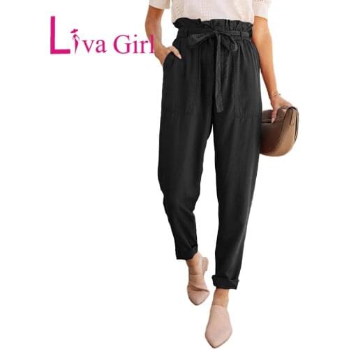 Женские свободные брюки Liva girl China At AliExpress