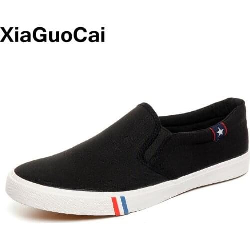 Spring Autumn Man Casual Shoes Big Size Men Loafers Plimsolls Slip-On Solid Male Canvas Flat Footwear Fashion Trend Dropshipping