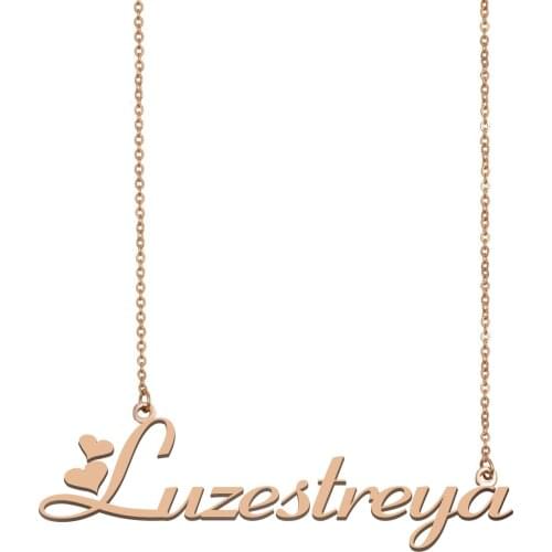 Luzestreya Name Necklace , Custom Name Necklace for Women Girls Best Friends Birthday Wedding Christmas Mother Days Gift