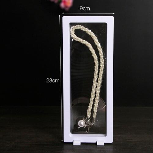 Fashion ABS case display rectangular 3D photo album floating frame bracket black and white coin box jewelry display display wedd