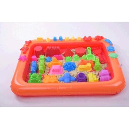 Inflatable Sand Tray Plastic Mobile Table For Children Kids Indoor Playing Sand Clay Color Mud Toys Accessories Multi-function