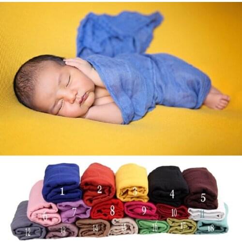 Solid Newborn Wrapping Towels Photography Props Baby Photo Background Bed Wrap Shawl Girl Receiving Blankets Infant Sleeping Bag