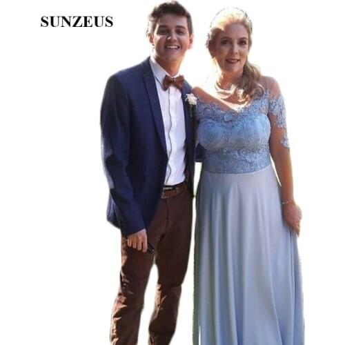 Half Sleeve Groom Mother Dresses for Women Sweetheart A-Line Grey Mother of the Bride Dresses robe de mariee SMD51