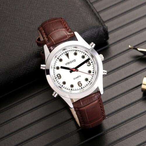 Portuguese Talking Watch with Alarm,White Dial TPSW-22P