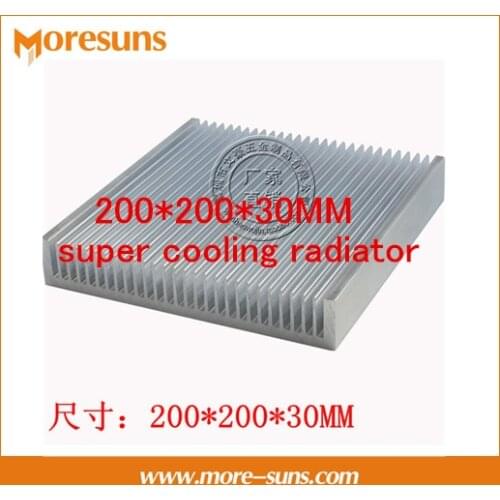 Fast Free Ship Pure aluminum heat sink industry aluminum material 200*200*30MM super cooling radiator