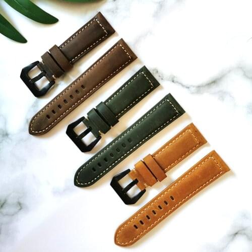 20 22 26 mm Genuine Leather watch Strap for Garmin Fenix 6x 5x 6 5 3 3HR 5s 6s GPS smart watch replacement watch bracelet band