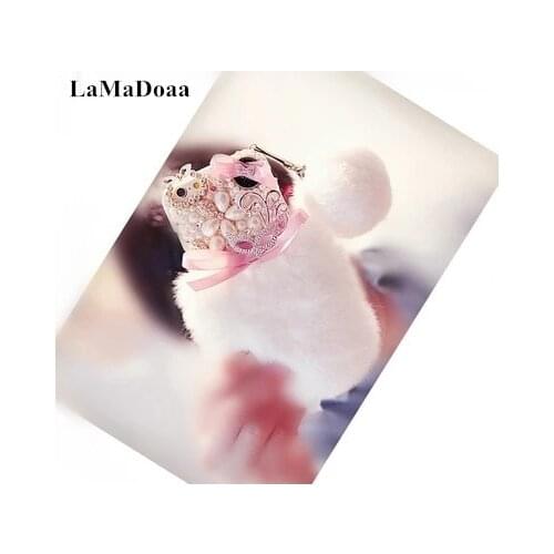 Luxury Warm Fluffy Rabbit Fur Bling Diamonds Pearl jewelry Soft Case Cover For iPhone 12 11 Pro MAX X XS MAX XR 6S Plus 7 8 Plus
