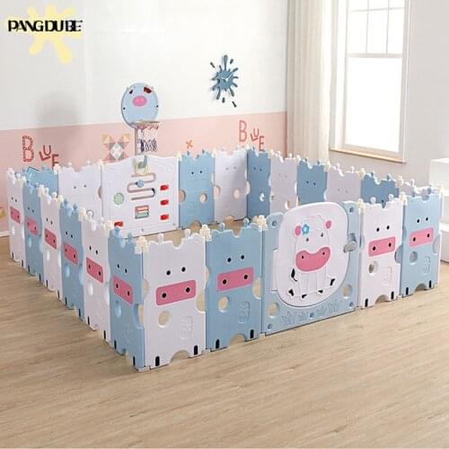 Foldable Modular Baby Park Baby Playground with Basketball Hoop Baby Playpen for Children Park Folding Adjustable Shape Playpens