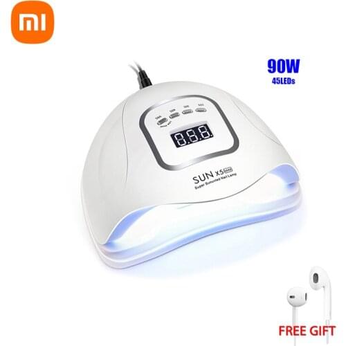 Xiaomi Youpin Nail Dryer New Max 90 Lamp 45 LEDs UV Ice AFor Drying Auto Sensor Manicure Polish Timer Tools Gel Soak Off
