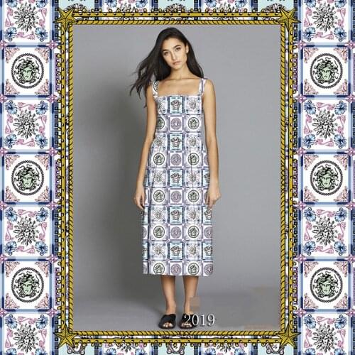 147 cm wide printed fabric meter summer clothing fabric brand shirt dress handmade DIY fabric wholesale cloth