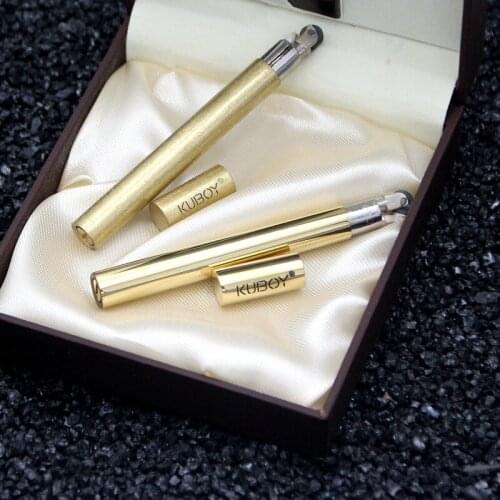 Pure Copper Thin Cylinder High-end Gift Grinding Wheel Kerosene Lighter Gadgets for Men Smoking Accessories for Weed Men Gifts