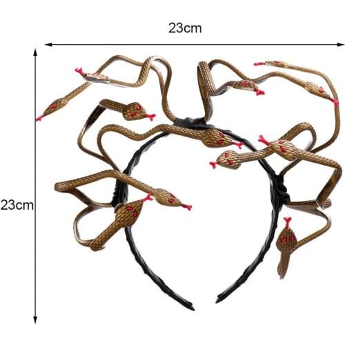 Halloween Vintage Medusa Snake Costume Headband Cosplay Dress-up Headpiece Carnival Mardi Gras Masquerade Party Supplies