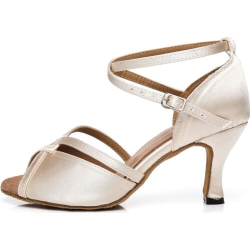 Lady Latin Dance Shoes Womens Ballroom Tango Salsa Tap Latin Dancing Shoes For Ladies Grils High-heel Indoor Dancing A252