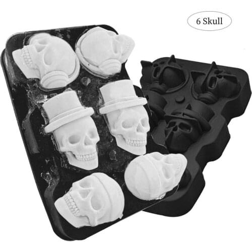 1 Pack of  Skull Ice Cube Molds
