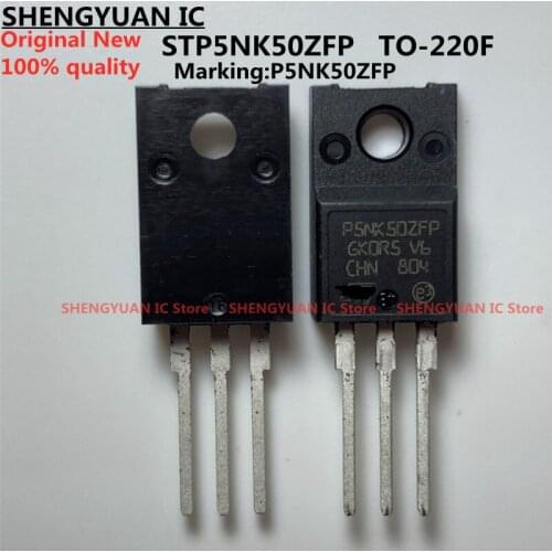 10 pcs/lot STP5NK50ZFP P5NK50ZFP STP5NK50 TO-220F 500V 4.4A N-CHANNEL 100% new imported original 100% quality