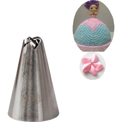 #106 Drop Flower Piping Nozzles Tips Cake Cream Decoration Tools Baking Kitchen Accessories