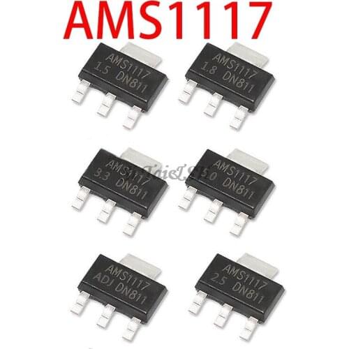 20PCS AMS1117 AMS1117-3.3V AMS1117-ADJ AMS1117-1.8 AMS1117-1.2 AMS1117-5.0 AMS1117-2.5 AMS1117-3.3 AMS1117-5.0 AMS1117-1.5