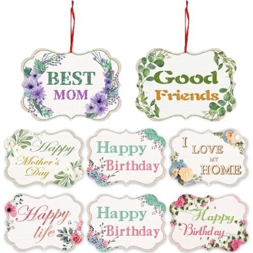 Best Mom Wooden Plaque Wood Home Decor Hanging Sign Plate Birthday Gift For Friend Mother Lover