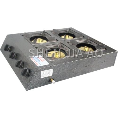 Natural/ liquefied gasCommercial gas stove Multi-head gas stove Four-holes energy-saving stove Fierce fire kitchen stove 1PC