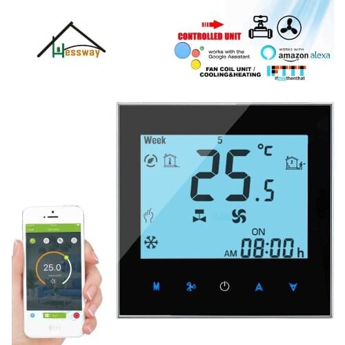 HESSWAY cooling heating 2pipe fan coil WIFI THERMOSTAT for Central air conditioning