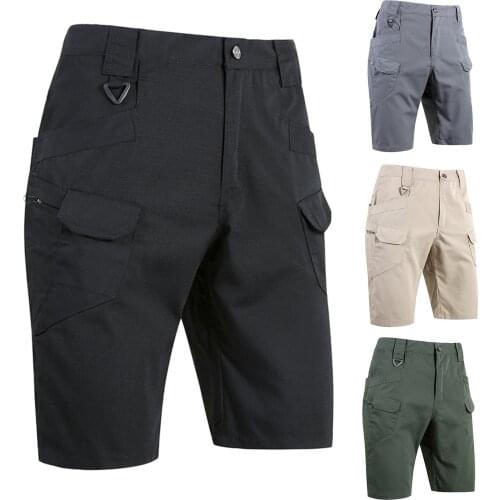 Mens Fashion Comfy Shorts Waterproof And Scratch-resistant Multi Outdoor Pocket Assault Cargo Short High Quality Daily Shorts