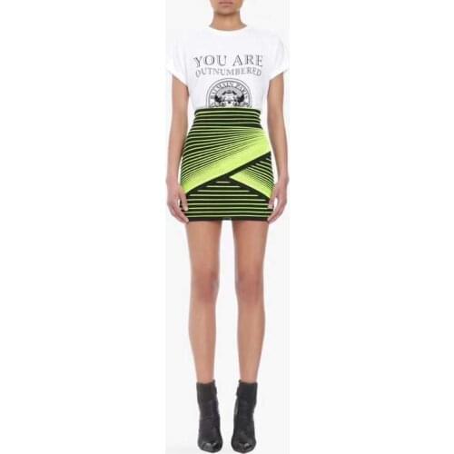 Factory wholesale new skirt Yellow jacquard Fashion match Tight-fitting mini celebrity Sexy Bandage skirt (H2725)