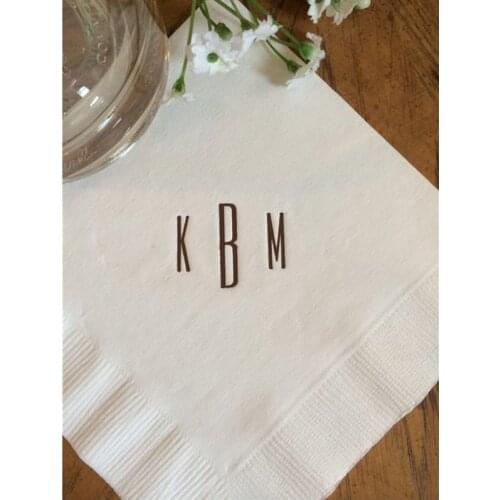 Personalized Napkins Wedding Personalize Cocktail Beverage Paper Anniversary Party Monogram Custom Luncheon Avail baby shower