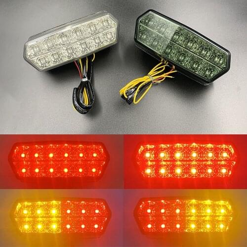 FYSD Motorcycle LED Taillight Rear Tail Amber Turn Signal Red Brake Lamp Light 12V Waterproof For HONDA MSX /Grom 125 13-16