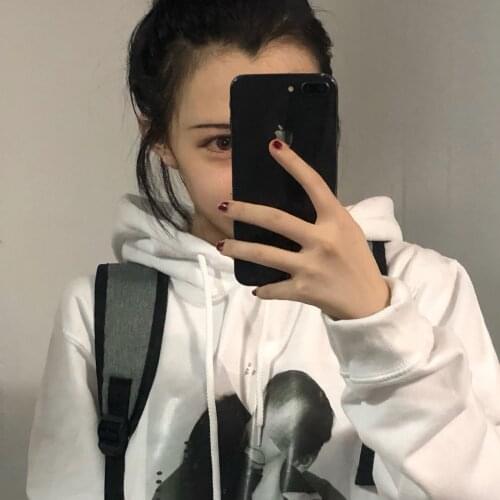 Japanese Harajuku Sweatshirts Autumn Women Hip Hop Streetwear Punk Gothic Vintage Print Hoodie Long Sleeve Casual Loose Pullover
