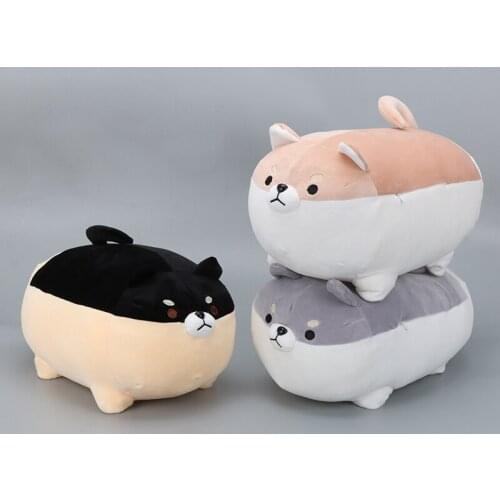 18*40cm Cute Shiba Inu Dog Plush Toy Stuffed Soft Animal dog Chai Pillow Kids Kawaii Present Christmas