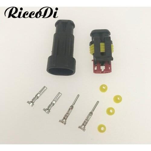 2 Pin Female Male AMP SuperSeal 282104-1 282080-2 Waterproof Electrical Automotive Connector Plug For Car