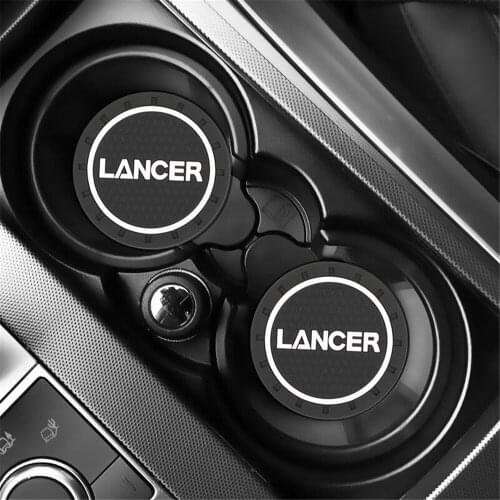 2pcs Car Auto Water Cup Slot Non-Slip Mat Accessories For Mitsubishi Lancer accessories car styling