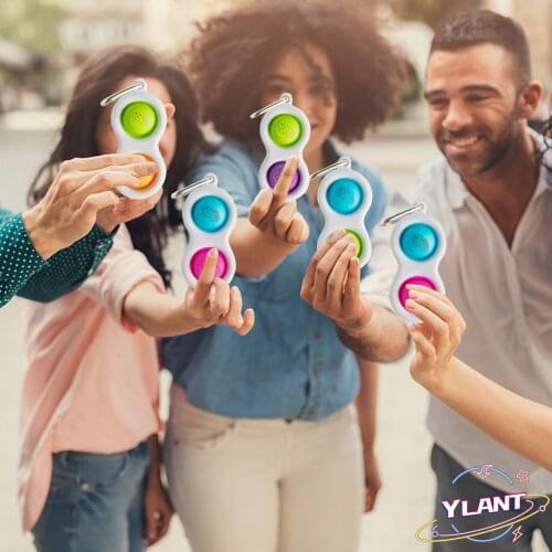 4 pcs Fidget Simple Dimple Toy Stress Educational Autism Board Relief Hand Fidget Toys For Kids Adults Controller Antistress Toy