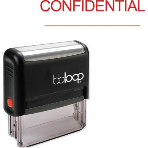 Bbloop Confidential w/line Style Font and Design Self-Ink