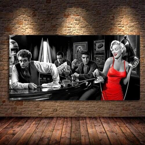 Large Poster James Dean Marilyn Monroe Elvis Presley Canvas Paintings Posters and Prints Wall Art Pictures Home Decor Cuadros