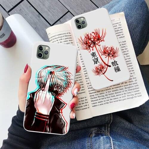 Tokyo Ghoul Kaneki Ken Anime Phone Case White Candy Color for iPhone 6 7 8 11 12 s mini pro X XS XR MAX Plus