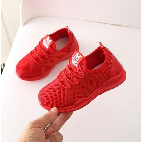 Childrens Breathable Sports Shoes Spring Summer New Boys Girls Casual Mesh Sneakers Soft Comfortable Non-slip Shoes E519