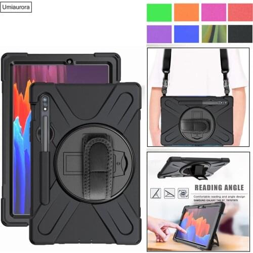 Kids Case For Samsung Tab S7 FE Plus 12.4 SM T975 T735 Heavy Duty Rugged Shock Proof Case for Tab S7 SM-T870 T875 11" A7 Cover