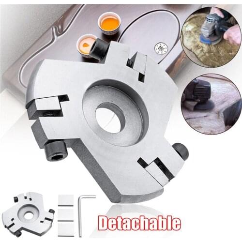 Milling Cutter Grinder Disc H16 90mm Wood Carving Disc Woodworking Detachable Three Blade Root Milling Cutter Cemented Carbide