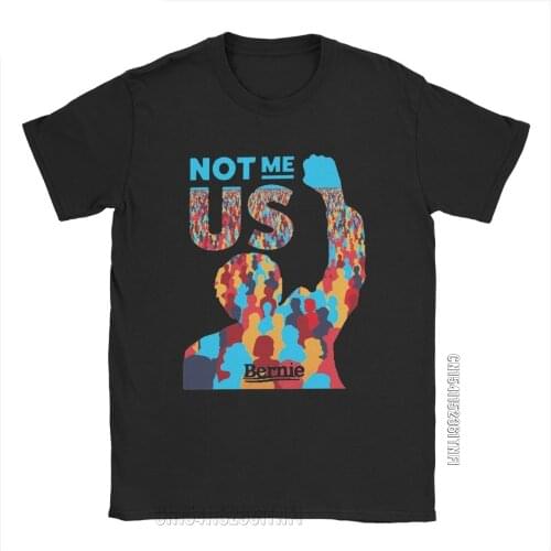 Bernie Sanders Democrat T-Shirts For Men Novelty Pure Cotton Tees O Neck Classic Short Sleeve T Shirts Graphic Printed Clothes