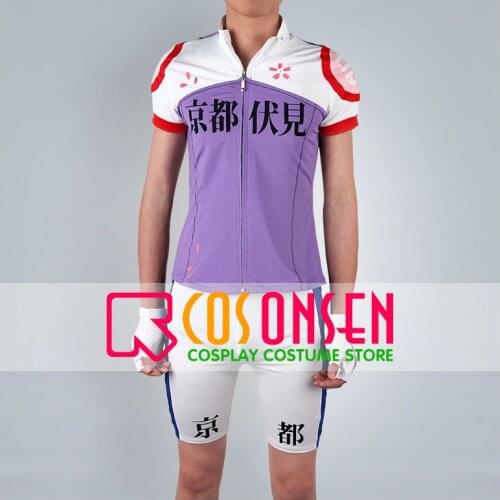 COSPLAYONSEN Yowamushi Pedal Bicycle Club Road Cycling Kyoto Fushimi High School Bike Racing Cosplay Costume With Gloves