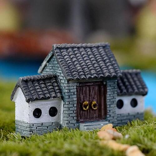 Dollhouse Miniatures DIY House Villa Woodland Fairy Planter Garden Flower pot decoration house model ornaments Resin Home Decor