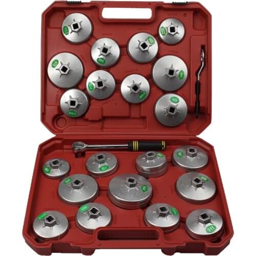 23pcs Aluminum Alloy Cup Type Oil Filter Cap For Car Repair Tool Wrench Socket Removal Set Auto Tools